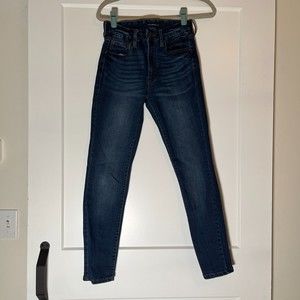 Curvy Highrise Skinny Dark Blue Jeans Aeropostale